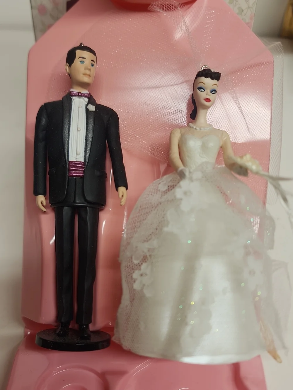 Barbie & Ken Wedding Day Set Keepsake Collector Dolls Ornament Handcrafted 1997